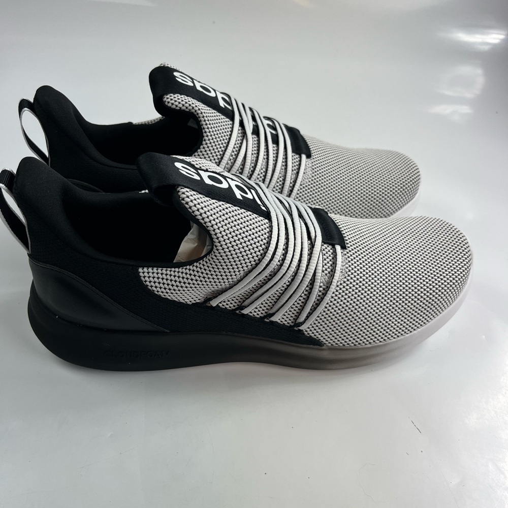Adidas Lite Racer Adapt 7.0 Wide Shoes Mens Black White Cloudfoam Size 14 Wide